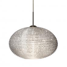 Besa Lighting 1JC-4912GL-BR-L - Besa Pendant Pape 10 Bronze Glitter 1x75W Medium Base, 15Ft. Cord