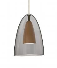 Besa Lighting 1JC-DANOSMMD-LED-BR - Besa, Dano Cord Pendant, Smoke/Medium, Bronze Finish, 1x9W LED