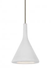 Besa Lighting 1JC-GALAWH-LED-BR - Besa Gala Pendant, White, Bronze Finish, 1x9W LED