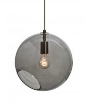 Besa Lighting 1JC-MAESTRO12SM-BR - Besa, Maestro 12 Cord Pendant, Smoke, Bronze Finish, 1x60W Medium base