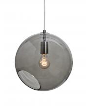 Besa Lighting 1JC-MAESTRO12SM-SN - Besa, Maestro 12 Cord Pendant, Smoke, Satin Nickel Finish, 1x60W Medium base