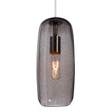 Besa Lighting 1JC-PINOT13SM-SN - Besa, Pinot 13 Cord Pendant, Smoke Bubble, Satin Nickel FInish 1x60W Incandescent