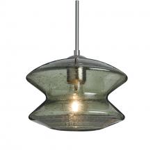 Besa Lighting 1JC-ZENMS-SN-L - Besa, Zen Cord Pendant, Moss Bubble, Satin Nickel Finish, 1x60W Medium Base, 15Ft. Co