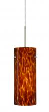 Besa Lighting 1JT-412318-LED-SN - Besa Stilo 10 LED Pendant Amber Cloud Satin Nickel 1x9W LED