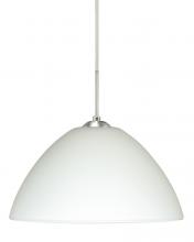 Besa Lighting 1JT-420107-LED-SN - Besa Tessa LED Pendant White Satin Nickel 1x9W LED