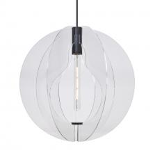 Besa Lighting 1JT-BENITOGL-EDIL-BK - Besa, Benito Cord Pendant, Globe, Black Finish, 1x4W LED Filament