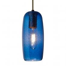 Besa Lighting 1JT-PINOT9BL-EDIL-BR - Besa, Pinot 9 Cord Pendant, Blue Bubble, Bronze FInish 1x40W LED Filament