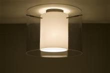 Besa Lighting 1KM-C00707-BR - Besa Ceiling Pahu 16 Bronze Clear/Opal 1x150W Medium Base A21