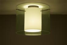 Besa Lighting 1KM-L00707-BR - Besa Ceiling Pahu 16 Bronze Transparent Olive/Opal 1x150W Medium Base A21