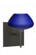 Besa Lighting 1SW-541087-BR-SQ - Besa Wall With SQ Canopy Peri Bronze Blue Matte 1x40W G9