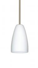 Besa Lighting 1TT-151107-SN - Besa Stem Riva 9 Pendant Satin Nickel Opal Matte 1x75W Medium Base