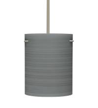 Besa Lighting 1TT-4006TN-LED-SN - Besa Tamburo 8 Pendant Titan Satin Nickel 1x11W LED