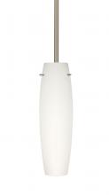 Besa Lighting 1TT-412107-LED-SN - Besa Tu Tu Stem Pendant Satin Nickel Opal Matte 1x5W LED