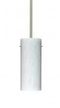 Besa Lighting 1TT-412319-LED-SN - Besa Stilo 10 LED Pendant Carrera Satin Nickel 1x9W LED