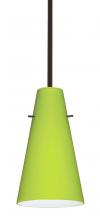 Besa Lighting 1TT-412435-BR - Besa Cierro Stem Pendant Bronze Chartreuse 1x100W Medium Base