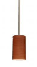 Besa Lighting 1TT-4404CH-SN - Besa Stem Stilo 7 Pendant Satin Nickel Cherry 1x50W Candelabra