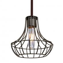 Besa Lighting 1TT-SPEZ07-BR-L - Besa Stem Pendant Spezza 7 Bronze 1x100W Medium Base , 15Ft. Cord