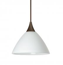 Besa Lighting 1XC-174307-BR-L - Besa Pendant Domi Bronze White 1x50W Halogen, 15Ft. Cord