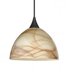 Besa Lighting 1XC-467983-BK - Besa Pendant Brella, Black Finish, Mocha 1x50W MAX GY6.35 Base