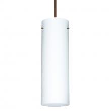 Besa Lighting 1XC-493007-BR-277 - Besa Copa Pendant, Opal Matte, Bronze, 1x50W Halogen, 277V