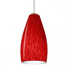 Besa Lighting 1XC-7198RC-SN - Besa, Karli Cord Pendant, Red Cloud, Satin Nickel Finish, 1x50W MAX GY6.35 Base