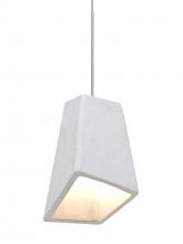 Besa Lighting 1XC-SKIPWH-LED-SN - Besa Skip Cord Pendant, White, Satin Nickel Finish, 1x9W LED