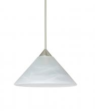 Besa Lighting 1XT-117652-LED-SN - Besa Pendant Kona Satin Nickel Marble 1x5W LED