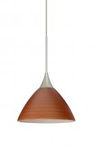 Besa Lighting 1XT-1743CH-SN - Besa Pendant Domi Satin Nickel Cherry 1x50W Halogen