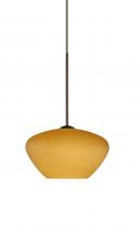 Besa Lighting 1XT-541080-LED-BR - Besa Pendant Peri Bronze Amber Matte 1x5W LED