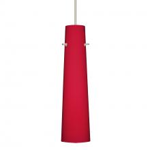 Besa Lighting 1XT-5674RM-SN-DIM010 - Besa Camino Pendant Satin Nickel Ruby Matte 1x50W Halogen, 0-10V Dimming