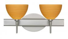 Besa Lighting 2SW-4679OK-LED-SN - Besa Wall Brella Satin Nickel Oak 2x5W LED