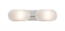 Besa Lighting 2WT-962759-LED-SN - Besa, Cabo Vanity, Frost/Bubble, Satin Nickel Finish, 2x9W LED