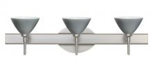 Besa Lighting 3SW-1743TN-SN - Besa Wall Domi Satin Nickel Titan 3x40W G9