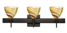 Besa Lighting 3SW-1779HN-BR-SQ - Besa Wall With SQ Canopy Mia Bronze Honey 3x40W G9