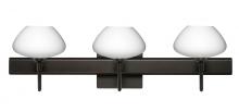 Besa Lighting 3SW-541007-LED-BR-SQ - Besa Wall With SQ Canopy Peri Bronze Opal Matte 3x5W LED