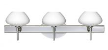 Besa Lighting 3SW-541007-LED-CR - Besa Wall Peri Chrome Opal Matte 3x5W LED