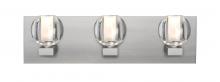 Besa Lighting 3WF-BOCACL-LED-SN - Besa, Boca Vanity, Clear, Satin Nickel Finish, 3x5W LED