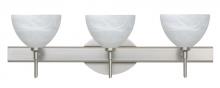 Besa Lighting 3SW-467952-LED-SN - Besa Wall Brella Satin Nickel Marble 3x5W LED