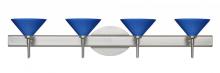 Besa Lighting 4SW-282484-SN - Besa Wall Kona Satin Nickel Blue Starpoint 4x40W G9