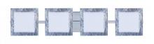 Besa Lighting 4WS-7735SF-LED-CR - Besa Wall Alex Chrome Opal/Silver Foil 4x5W LED