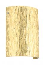 Besa Lighting 7090GF-LED-SN - Besa Tamburo Stone LED Wall Stone Gold Foil Satin Nickel 1x8W LED