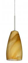 Besa Lighting B-1509HN-MED-SN - Besa Chrissy Pendant For Multiport Canopy Satin Nickel Honey 1x50W B10 Medium Base