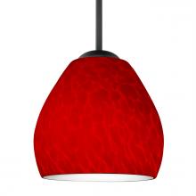 Besa Lighting B-4122RC-BK - Besa Bolla Pendant For Multiport Canopy Black Red Cloud 1x50W MAX E12 Base