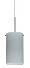 Besa Lighting B-4404KR-MED-SN - Besa Stilo 7 Pendant For Multiport Canopy Satin Nickel Chalk 1x40W B10 Med