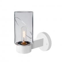 Besa Lighting BLINKCL-WALL-EDIL-WH - Blink Outdoor Sconce, Clear/Clear, White Finish, 1x5W LED Filament