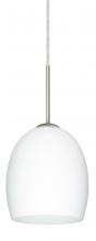 Besa Lighting J-169707-LED-SN-L - Besa Lucia LED Pendant For Multiport Canopy Opal Matte Satin Nickel 1x9W LED, 15Ft. C