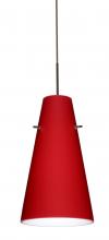 Besa Lighting J-4124RM-LED-BR-L - Besa Cierro LED Pendant For Multiport Canopy J Ruby Matte Bronze 1x9W LED, 15Ft. Cord