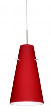 Besa Lighting J-4124RM-LED-SN - Besa Cierro LED Pendant For Multiport Canopy J Ruby Matte Satin Nickel 1x9W LED