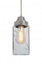 Besa Lighting J-BLINKCL-EDIL-SN-L - Besa, Blink Cord Pendant For Multiport Canopy, Clear, Satin Nickel Finish, 1x4W LED F