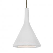 Besa Lighting J-GALAWH-LED-BR-L - Besa Gala Pendant For Multiport Canopy, White, Bronze Finish, 1x9W LED, 15Ft. Cord